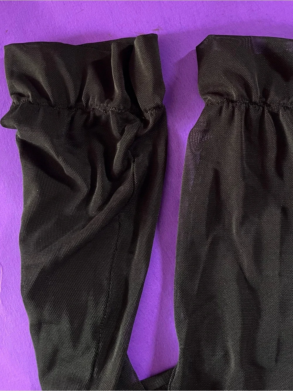 Dr. Harness Sheer Black Long Gloves -NWT